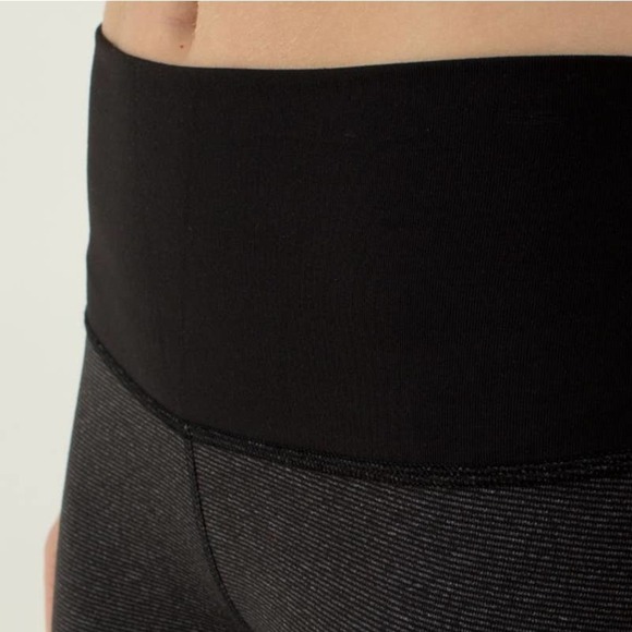 Lululemon Wunder Under Pant High/Low Leggings 2? Wee Stripe Heathered Black - Picture 10 of 11